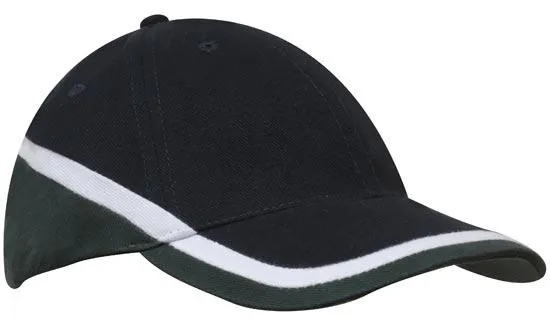 BRUSHED HEAVY COTTON TRI COLOURED CAP