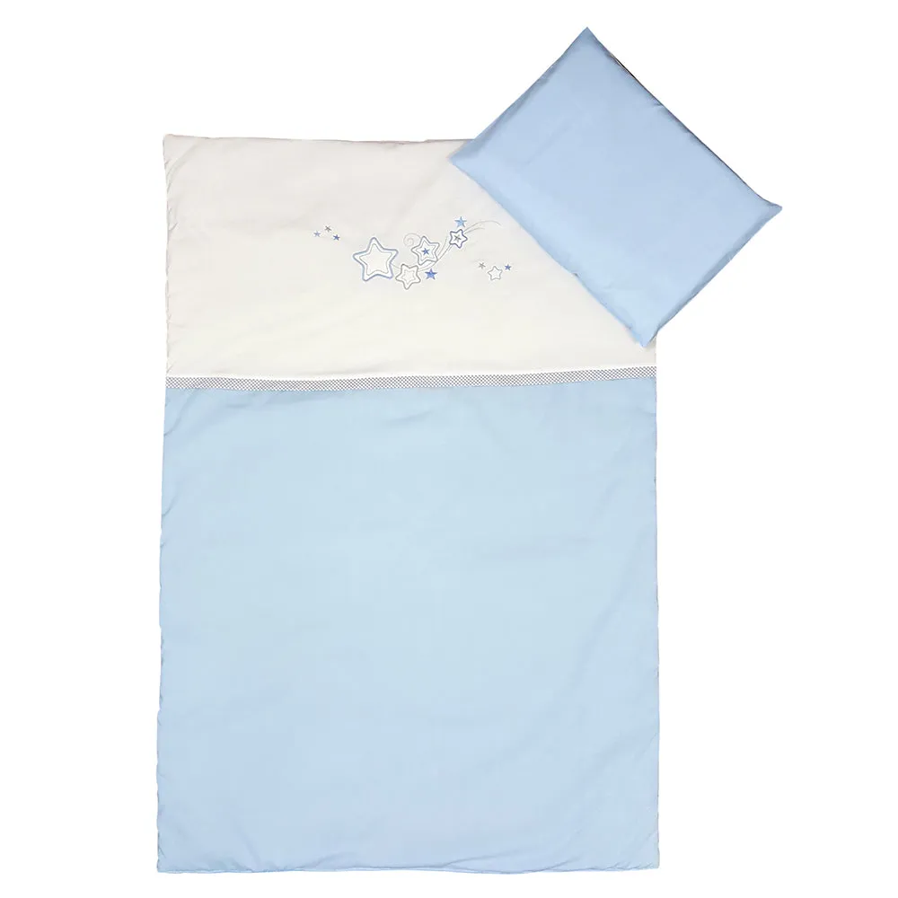 Cabbage Creek 3 Piece Baby Cot Linen Set - Blue Stars