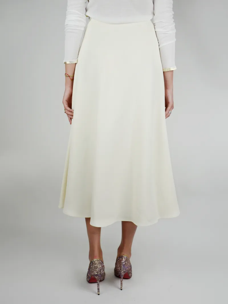 Cady Long Full Skirt Cream