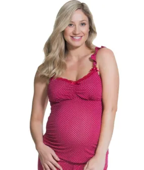 Cake Maternity Rhubarb Torte Maternity & Nursing Camisole - Red