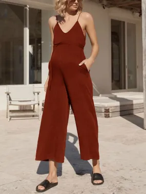 Camisole Wide Leg Trousers Maternity Jumpsuit