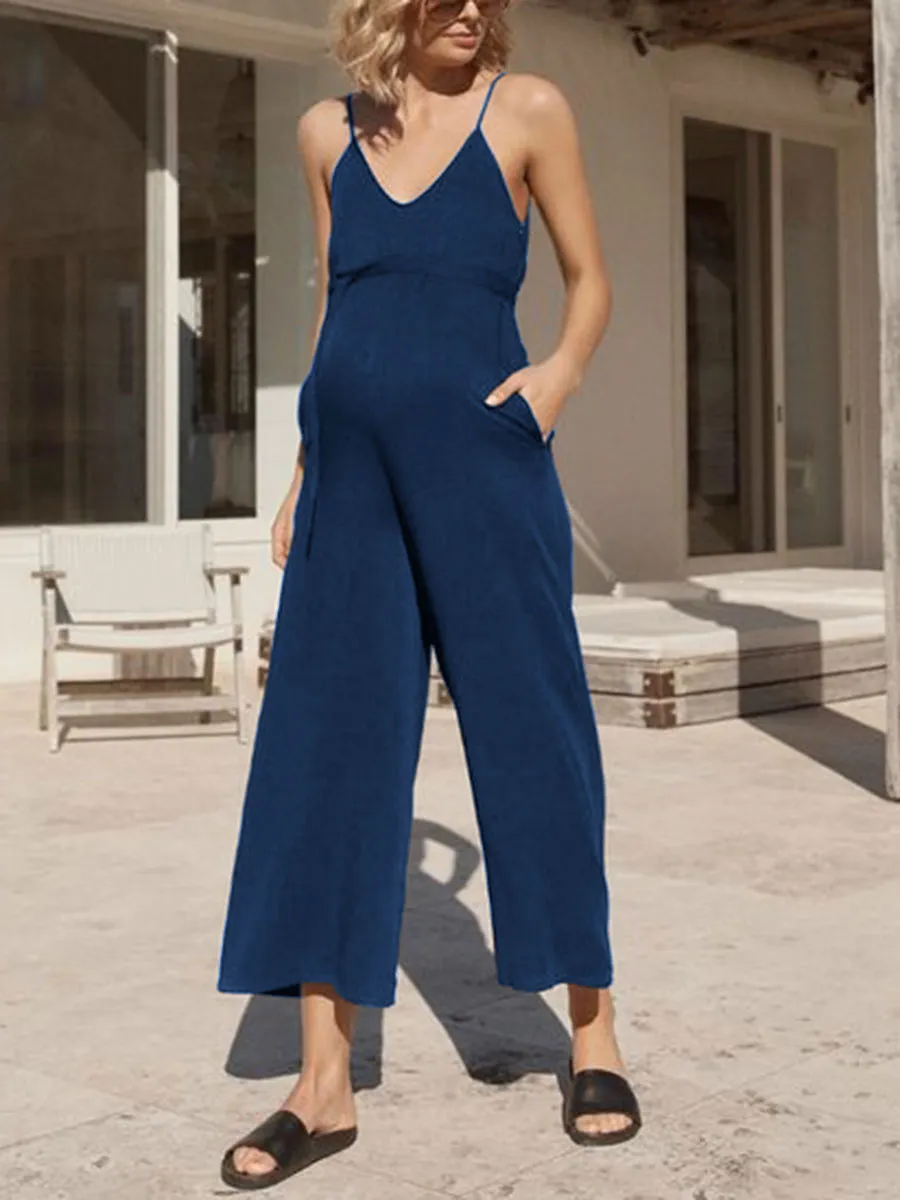 Camisole Wide Leg Trousers Maternity Jumpsuit