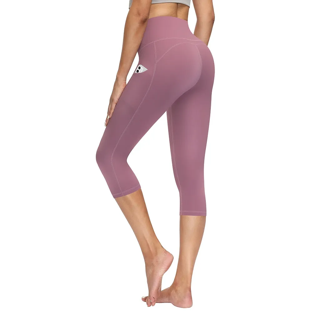 Capris Pants Sport Leggings Women Gym Clothing Tights Workout High Waist Leggins Yoga Suit  Fitness Running Legging Woman