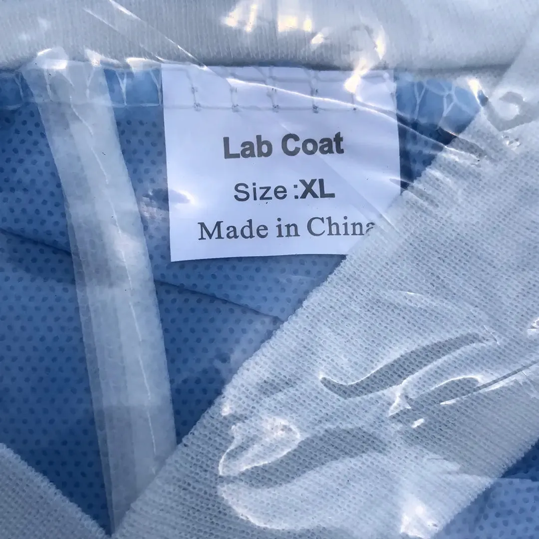 Cardinal Health C3660MBXL Lab Coat, Blue, XL, Pack of 10 | CEM-70