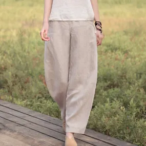 Casual Women Wide Leg Linen Pants BZ981104