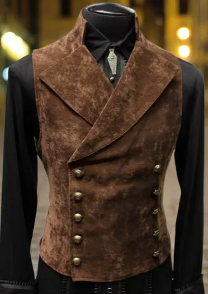 CAVALIER VEST - VELVET - BROWN