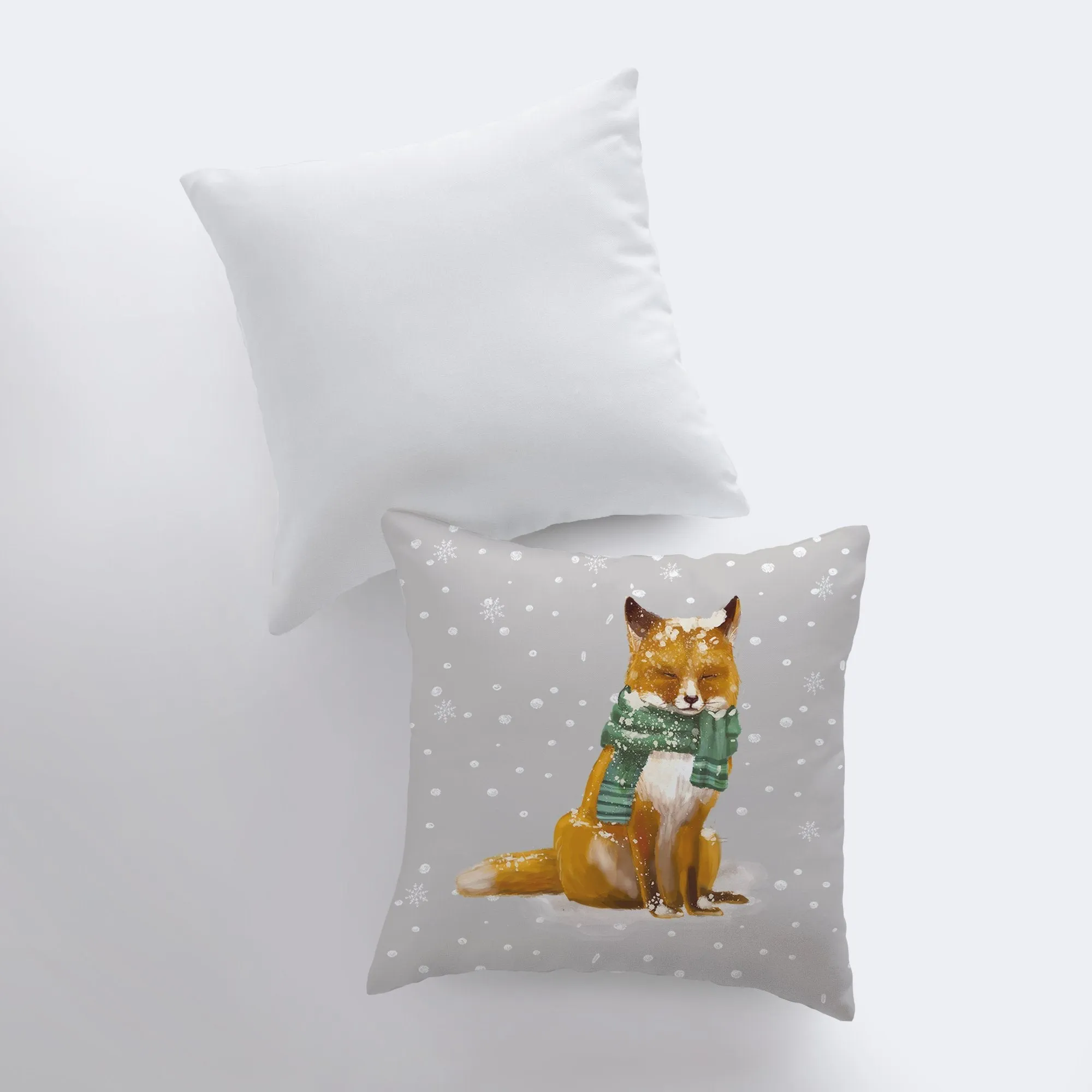 Christmas Fox | Throw Pillows | Fox Pillow Cover | Christmas Pillow |