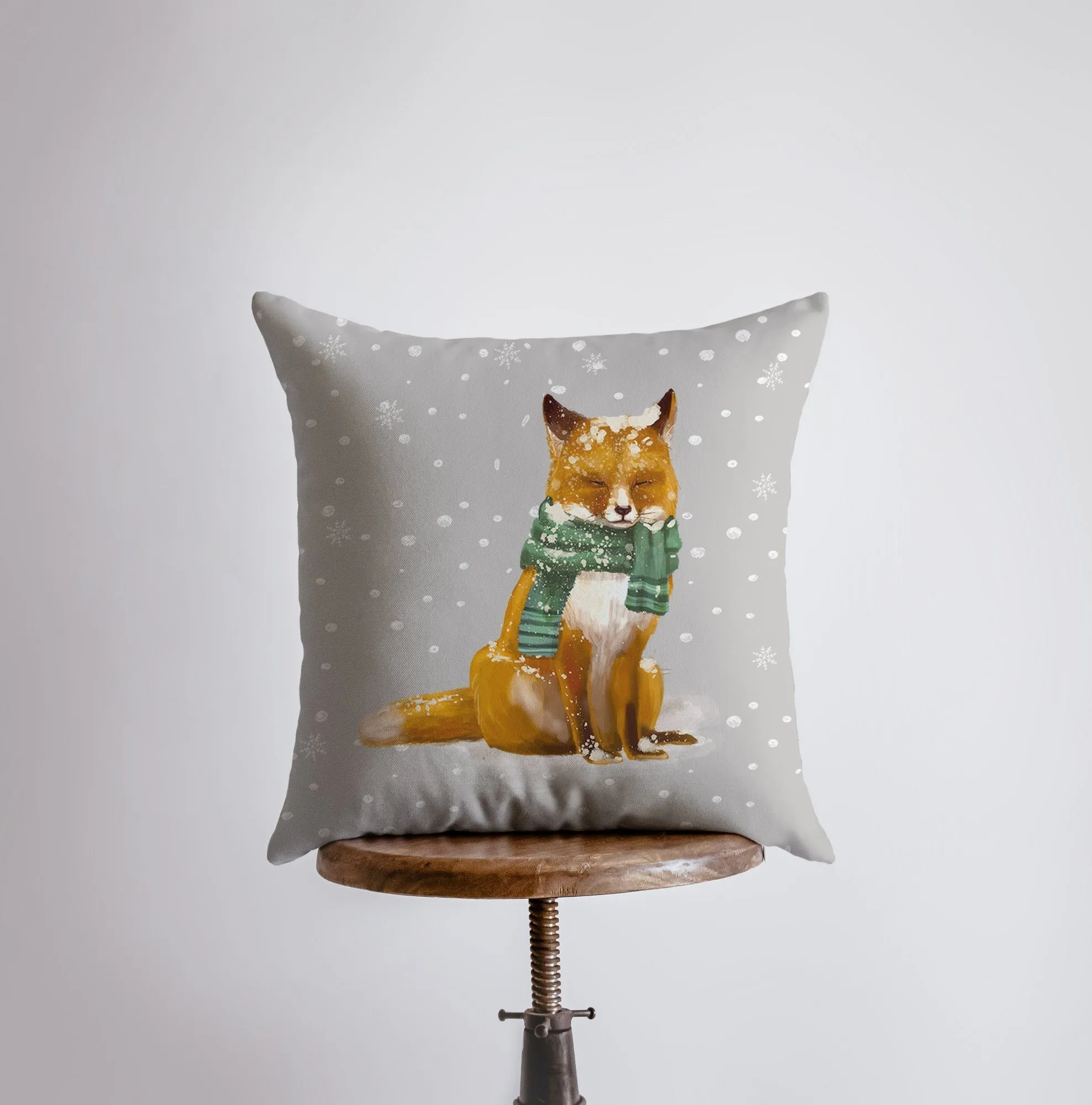 Christmas Fox | Throw Pillows | Fox Pillow Cover | Christmas Pillow |