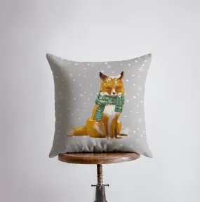 Christmas Fox | Throw Pillows | Fox Pillow Cover | Christmas Pillow |