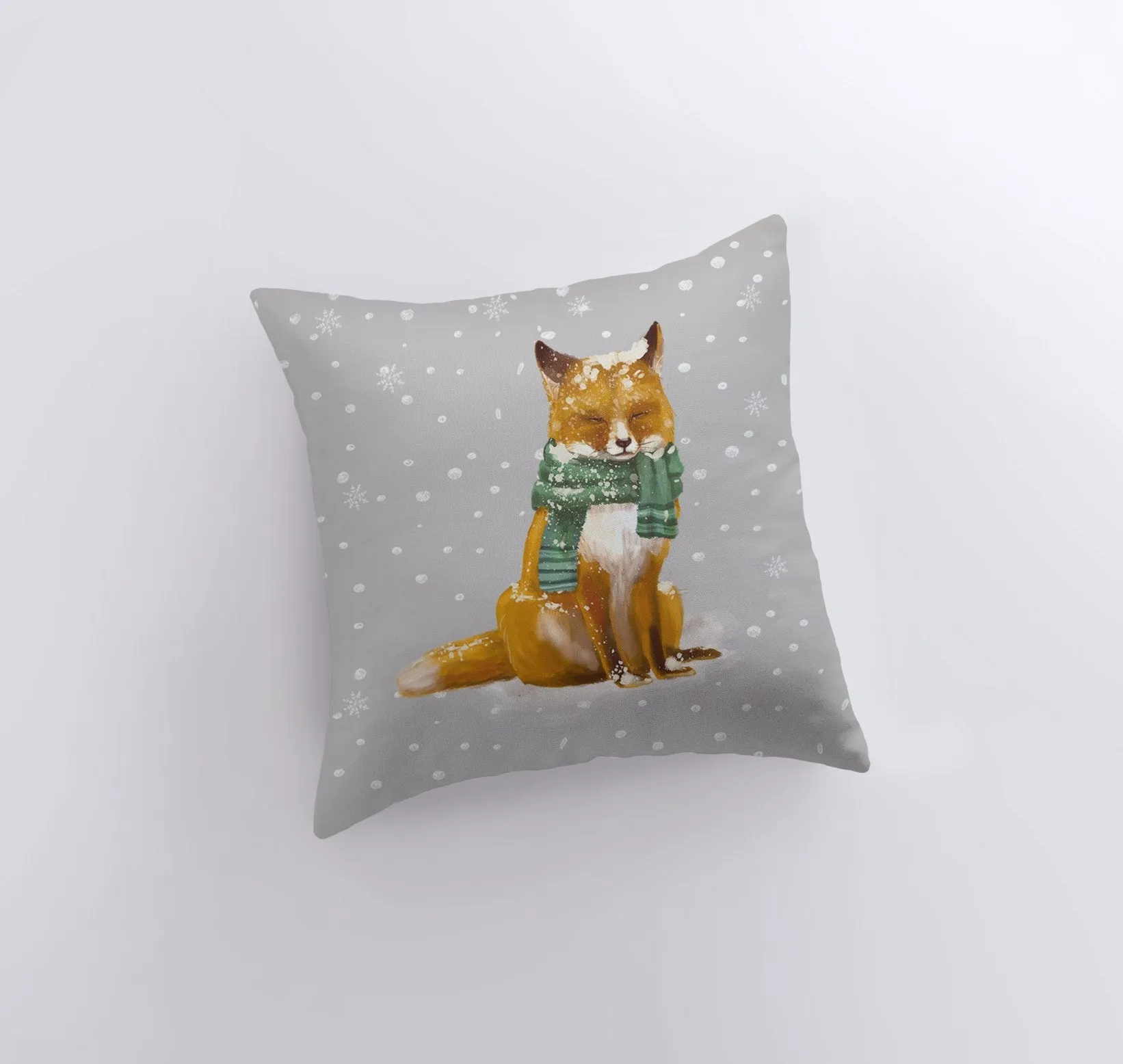 Christmas Fox | Throw Pillows | Fox Pillow Cover | Christmas Pillow |