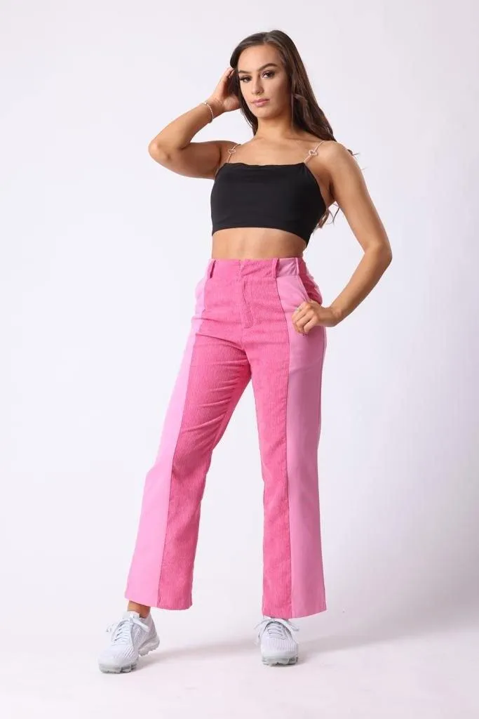 Cord Trousers in Pink