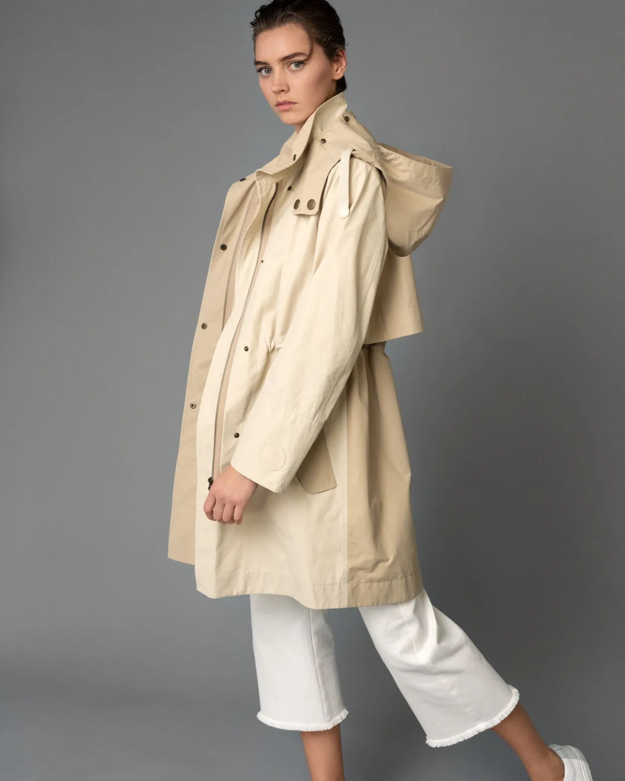 Cotton Techno Trench Coat