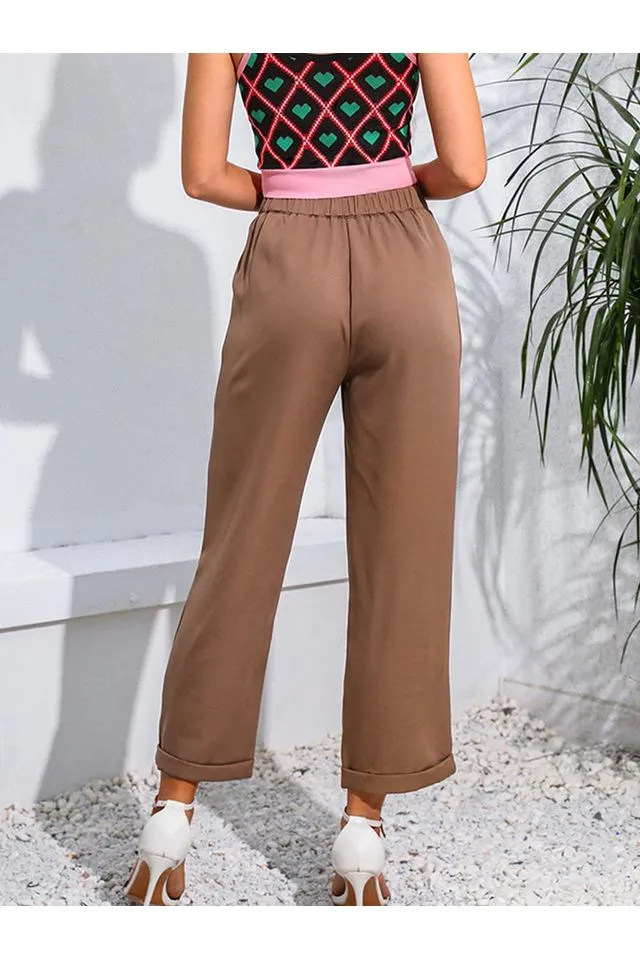 Cropped Straight Leg Pants