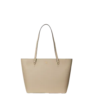 Crosshatch Leather Medium Karly Tote - Beige