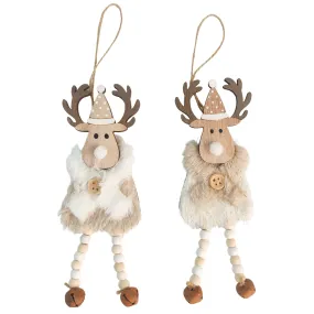 Cute Reindeer with Scarf Hanging Decoration