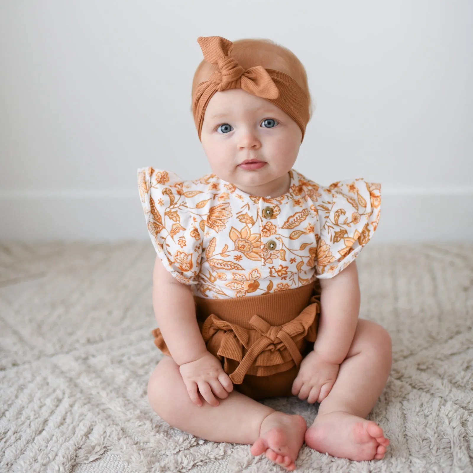 DESERT BRONZE rib organic cotton high waisted bloomers