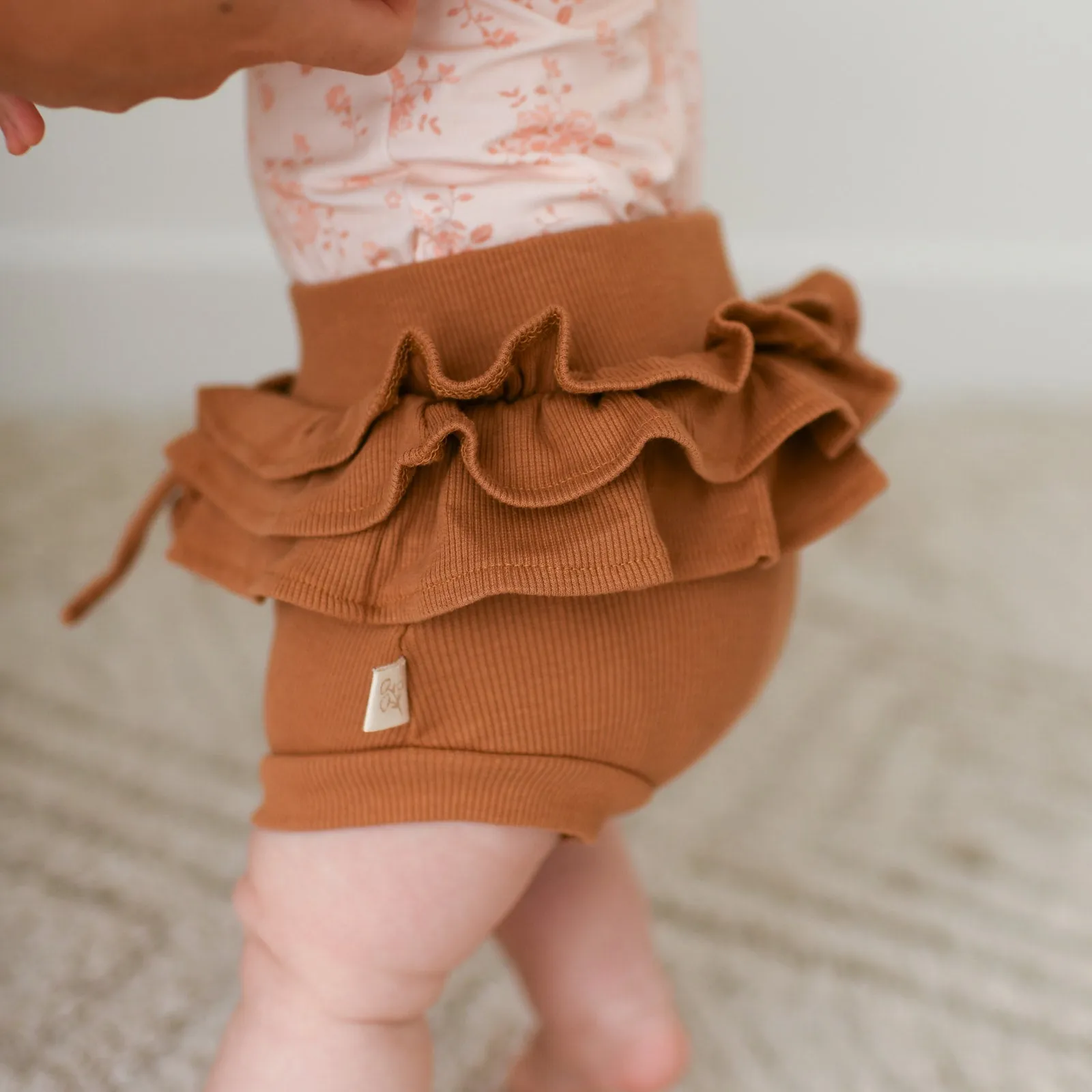 DESERT BRONZE rib organic cotton high waisted bloomers