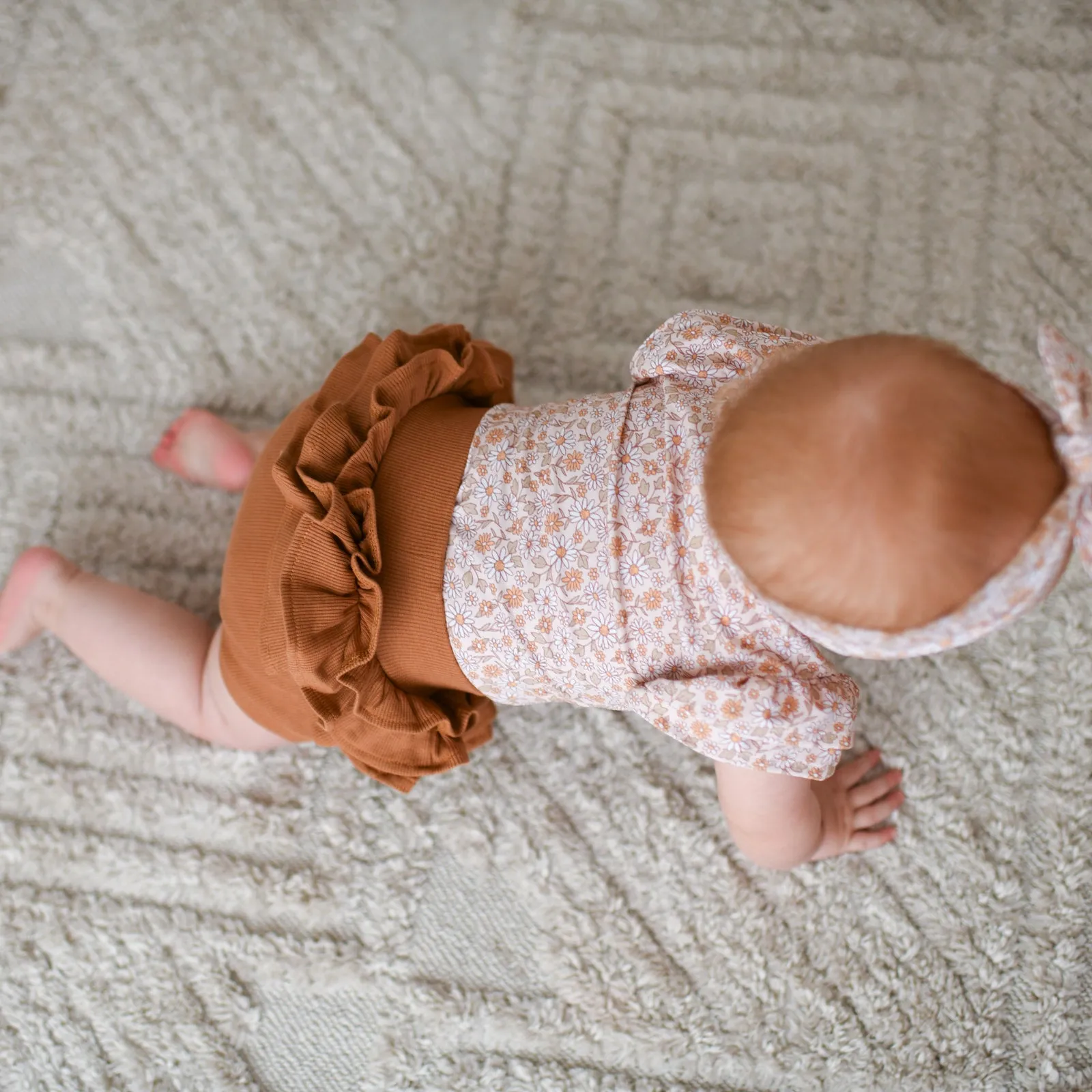 DESERT BRONZE rib organic cotton high waisted bloomers