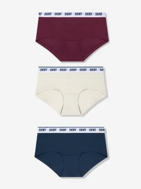 DKNY Girls 3 Pack Hipster Knickers Set in Red