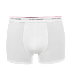 DSquared2 Twin Pack White Cotton Stretch Boxer Shorts