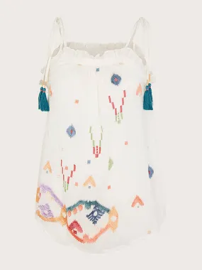 Embroidered camisole top