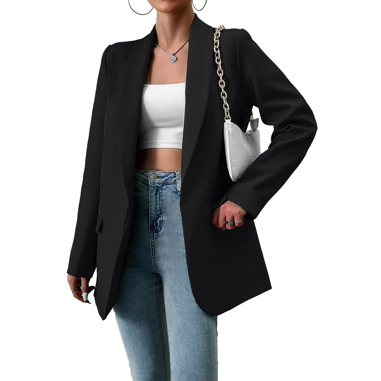 Flytonn-Fall Outfits Women Outwear Streetwear -women's outerwear women's coat Women's Fashion Solid Color Blazer