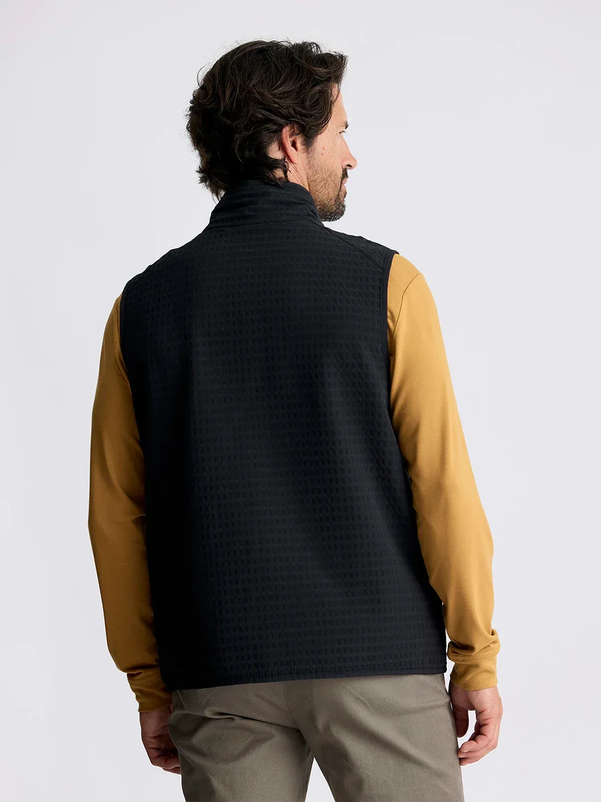 Free Fly Men's Gridback Fleece Vest in Black