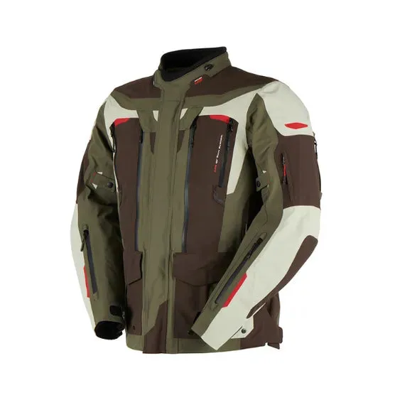 Furygan Voyager 3C Laminated Waterproof Motorcycle Jacket, Coffee-Pearl-Khaki