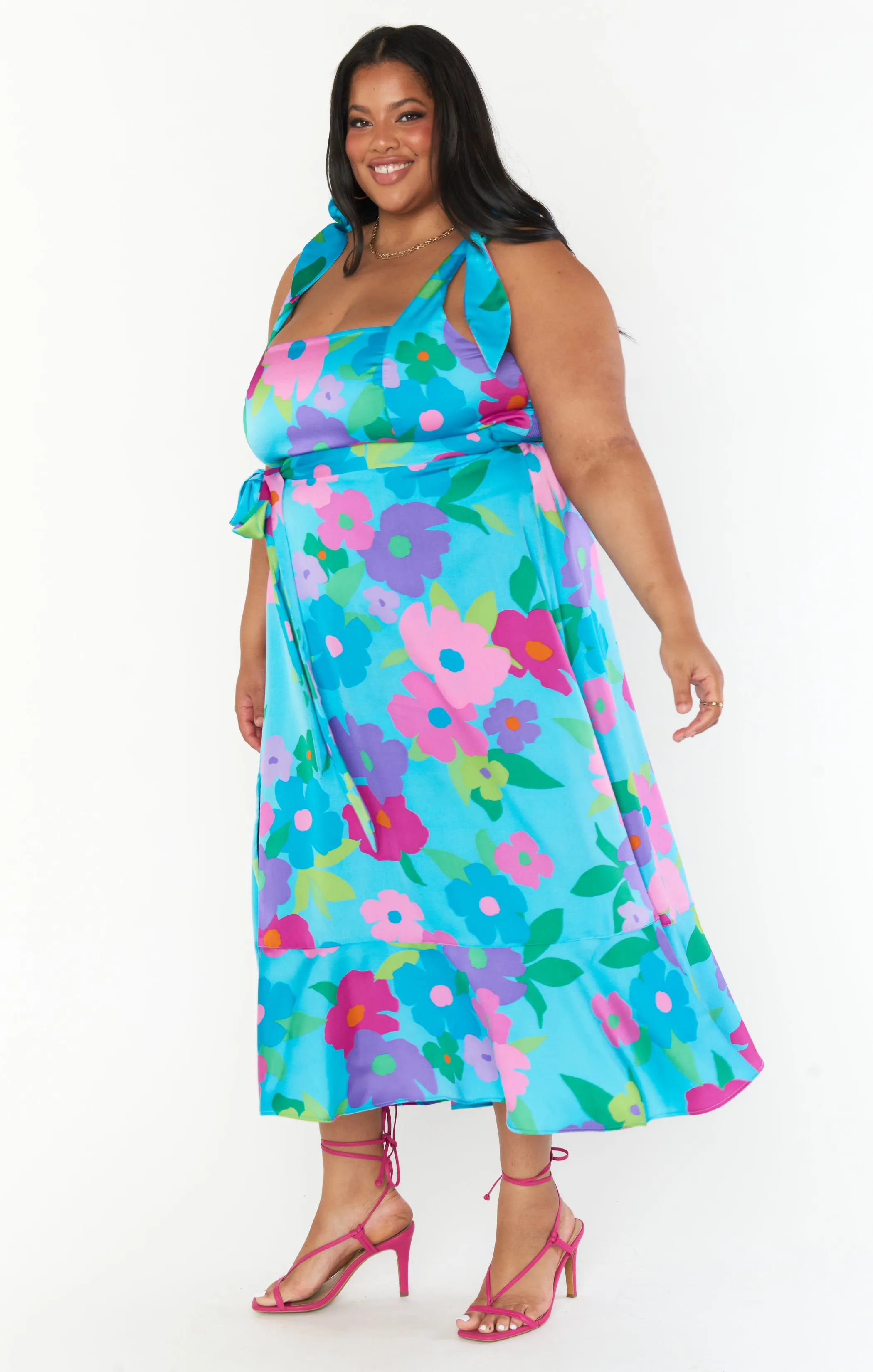 Garden Midi Dress ~ Multi Piccadilly Floral