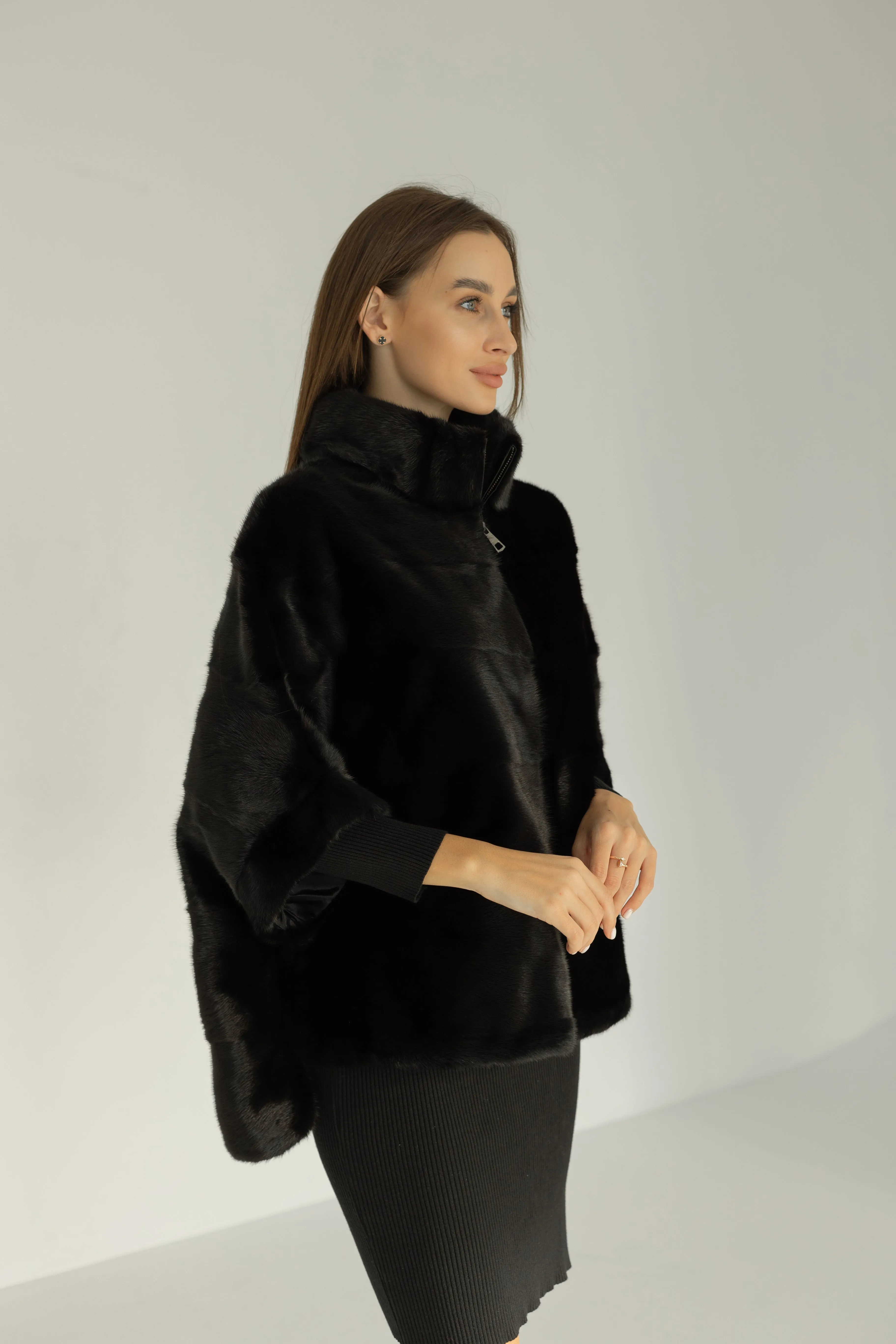 Genuine Scandinavian Mink Fur Poncho