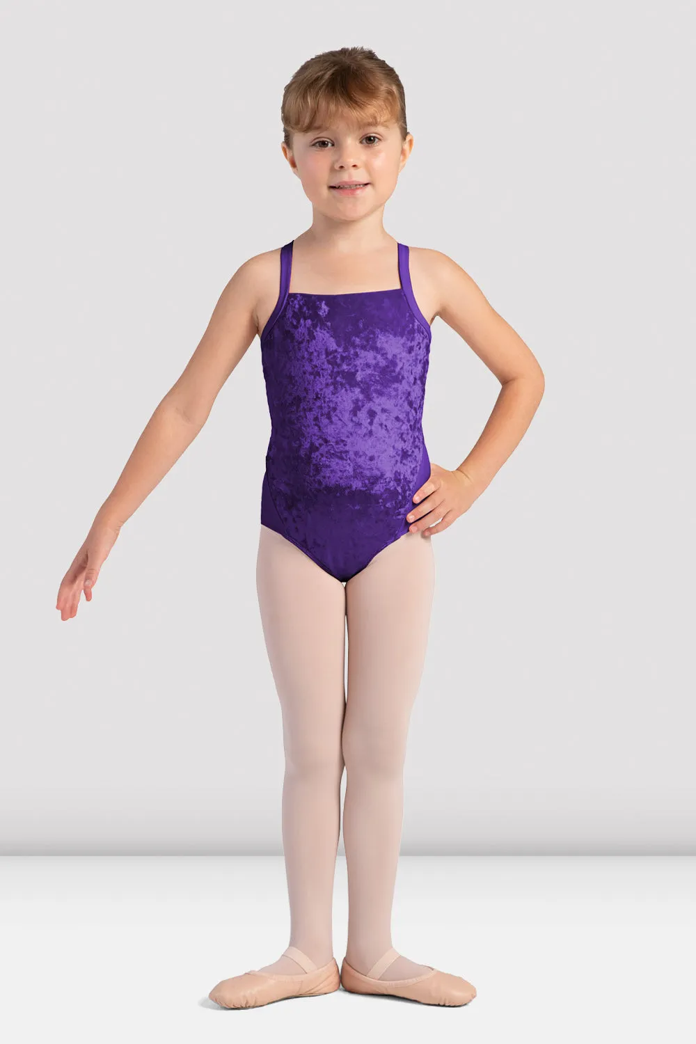 Girls Pippa Velvet Camisole Leotard