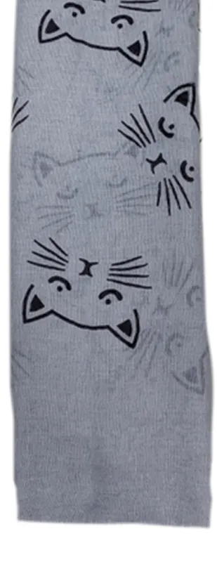 Grey Black Cat Face Scarf