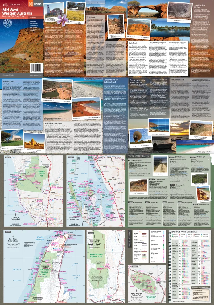 Hema Mid West Western Australia Map 4th Edition