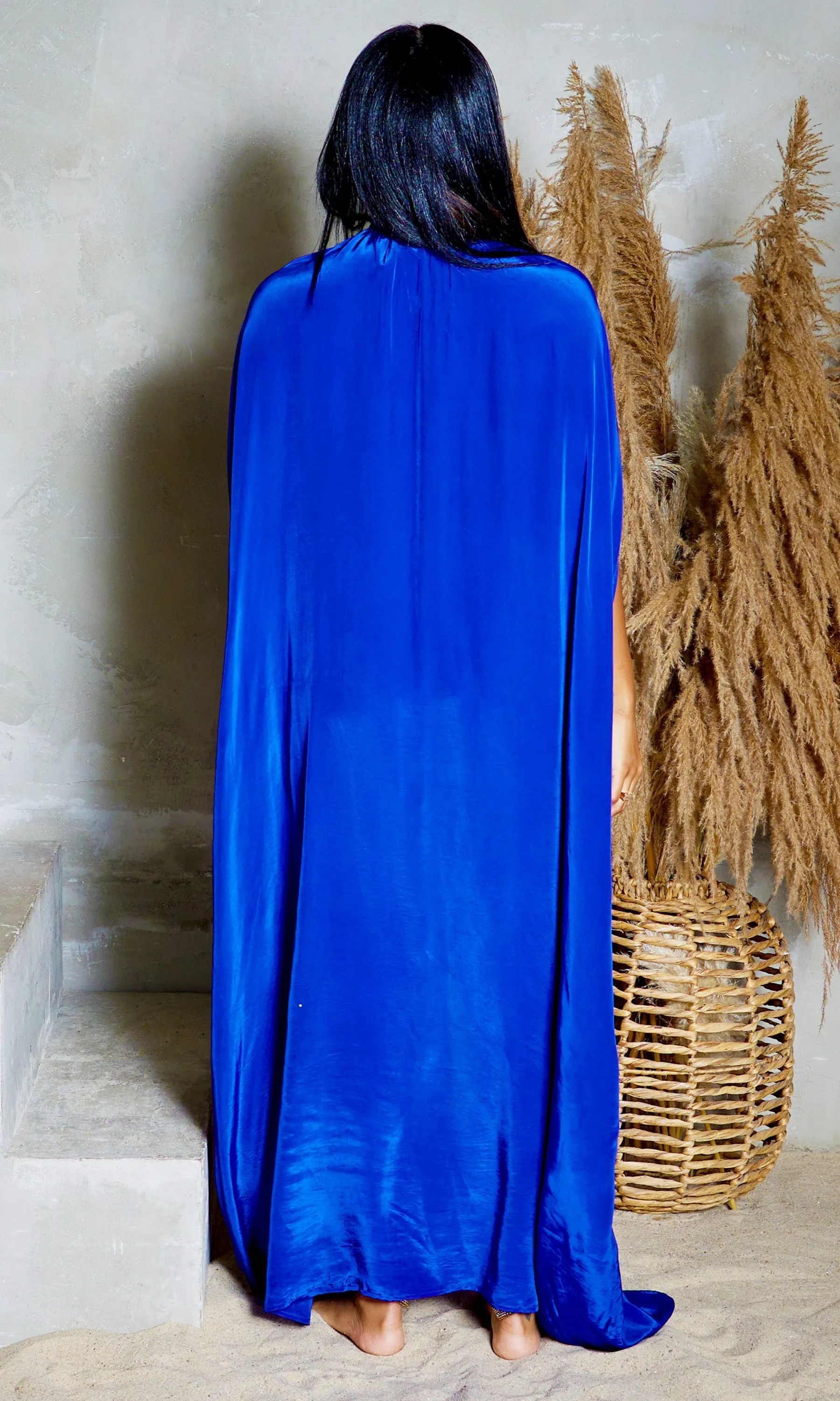 Hera | Cape Pants Set - Royal Blue