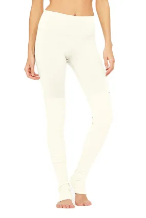 High-Waist Goddess Legging - Pristine/Pristine