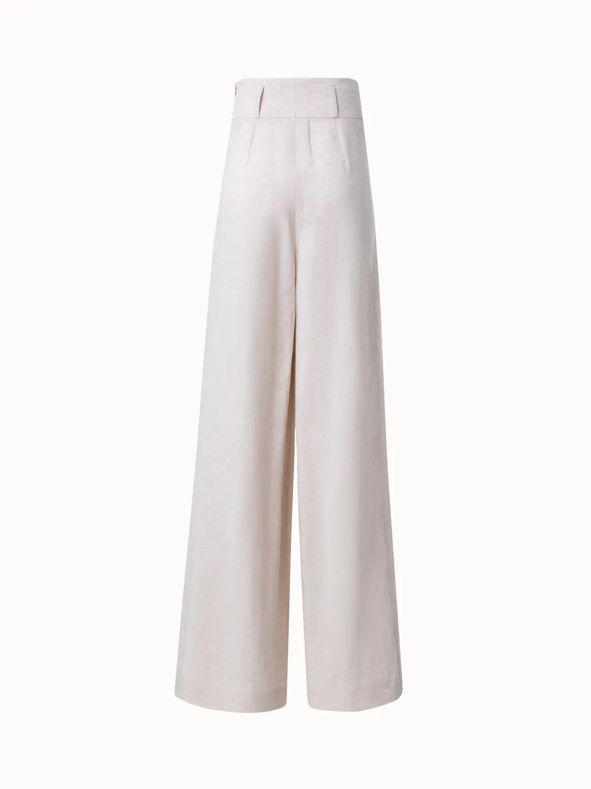 High Waisted XL Wide Leg Pants in Stretch Linen