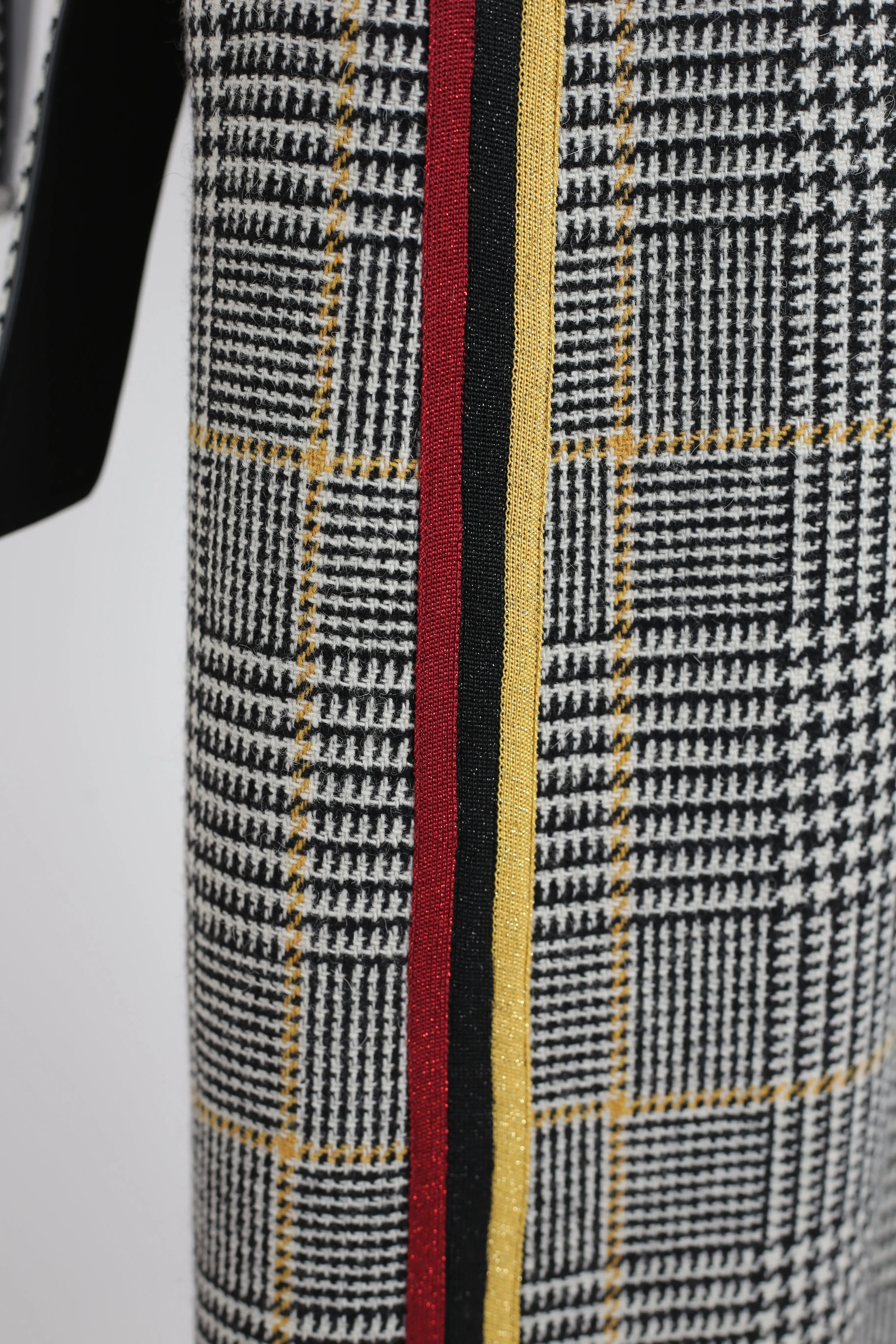 Houndstooth Wool Overcoat