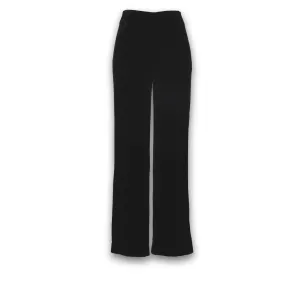 J. Peterman Women's High-Waisted Velvet Dress Pants - Black