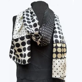 Judith Bird Scarf, SilkSingles, Geometrics, Black/White