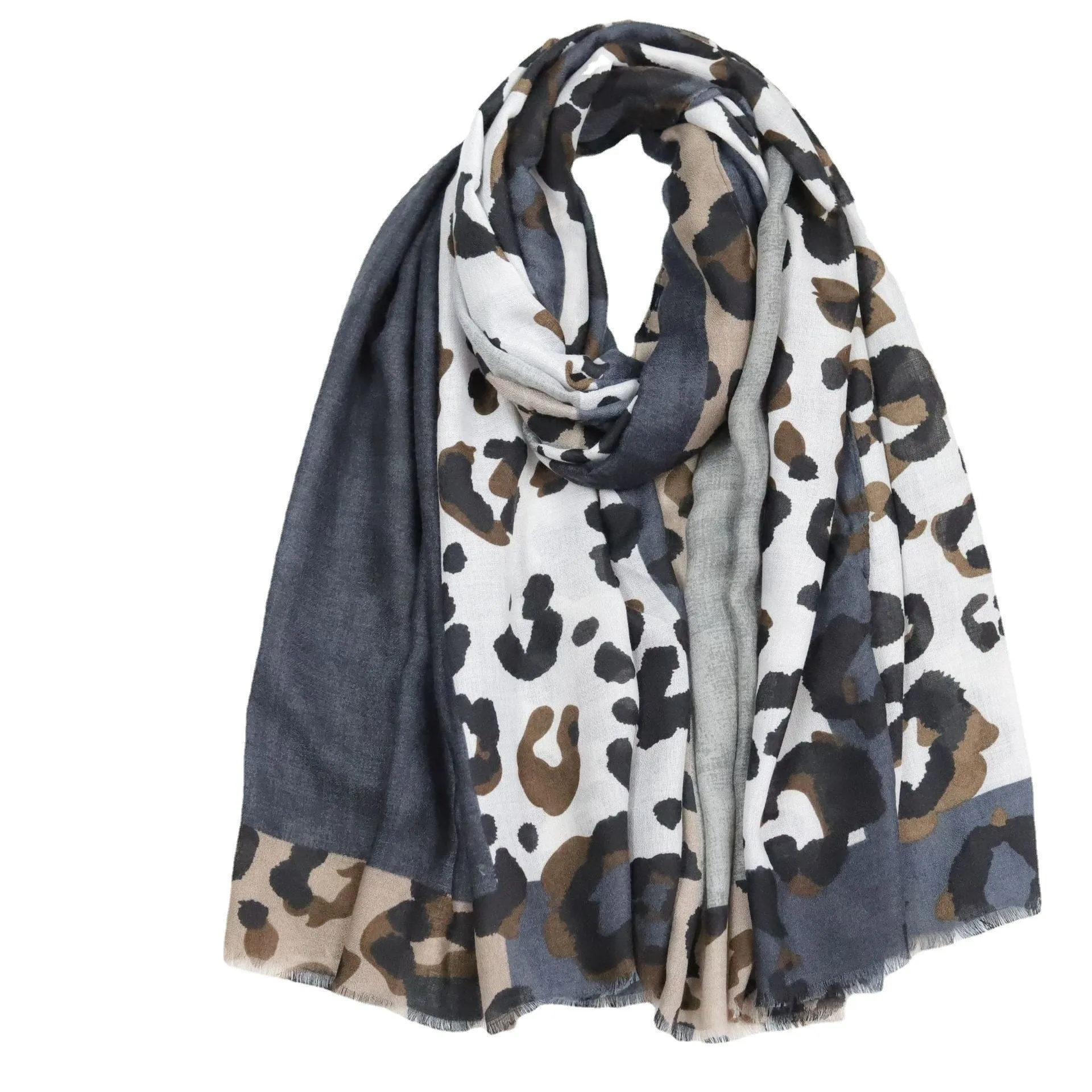 JY2165 leopard print printed scarf