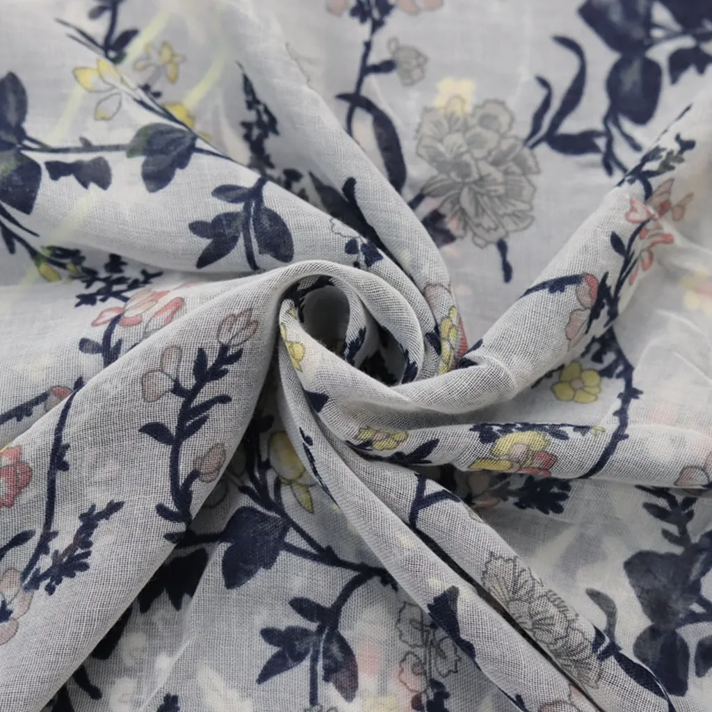 JY221204 floral printed voile scarf