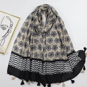 JY230333 printed scarf