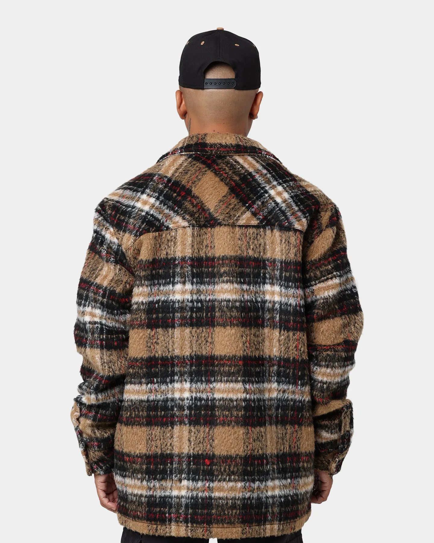 Karl Kani Chest Signature Wool Blend Jacket Sand