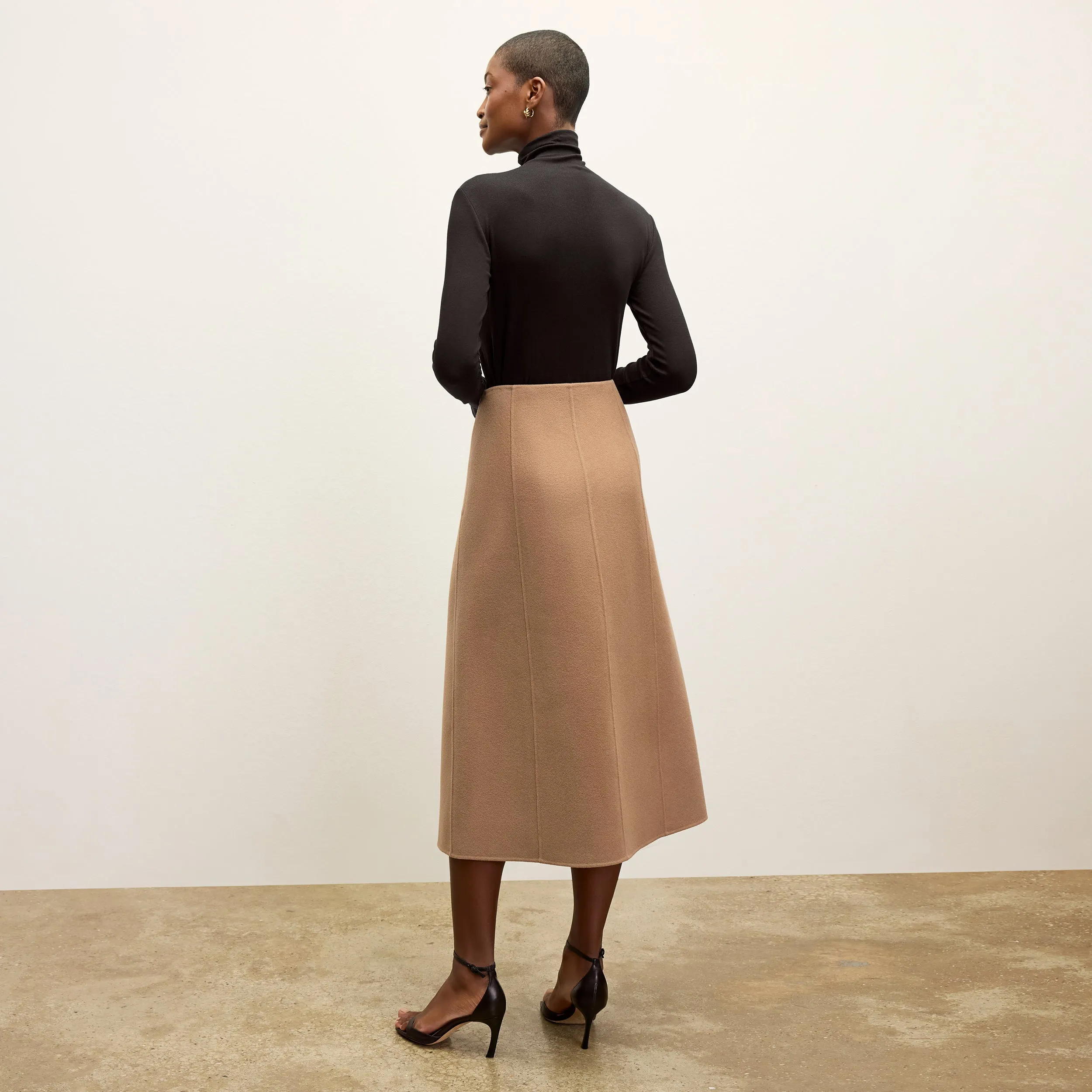 Kerri Skirt - Double-Face Wool :: Camel