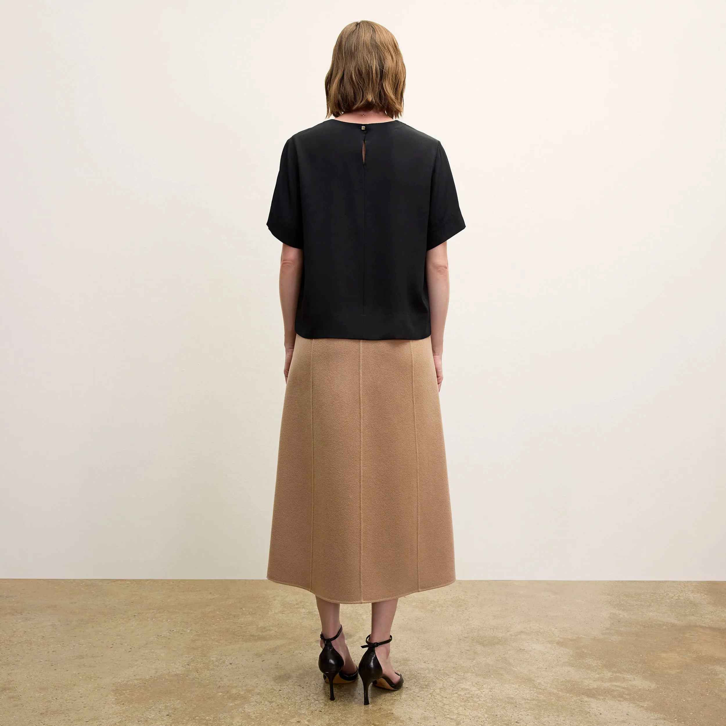 Kerri Skirt - Double-Face Wool :: Camel