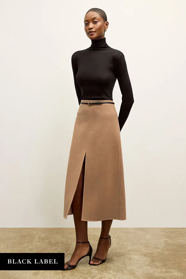 Kerri Skirt - Double-Face Wool :: Camel