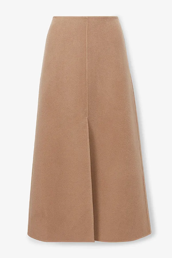 Kerri Skirt - Double-Face Wool :: Camel