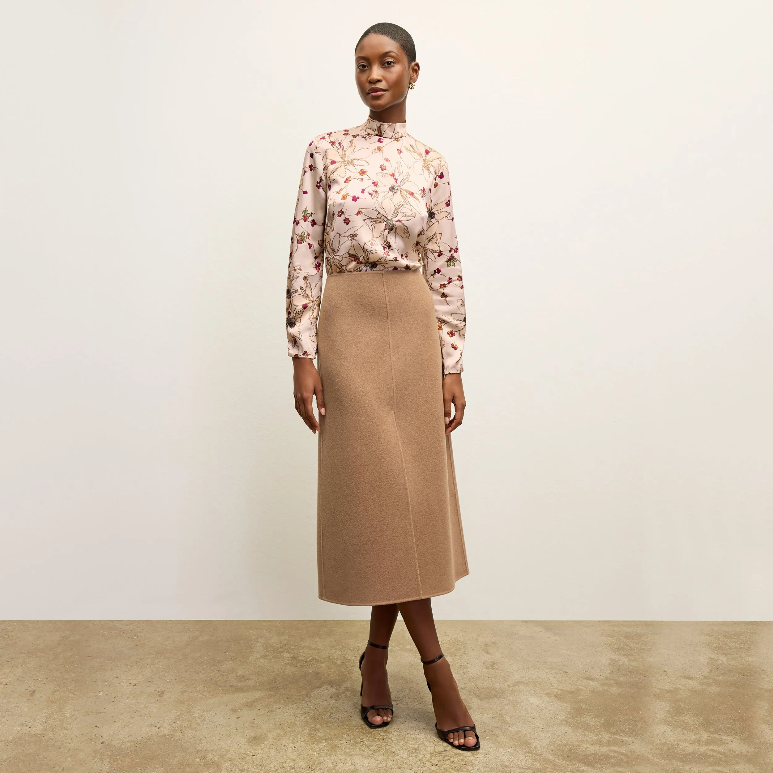 Kerri Skirt - Double-Face Wool :: Camel