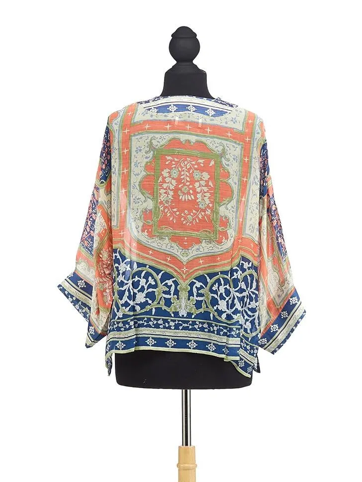 Kimono Jacket - Indian Summer Blue