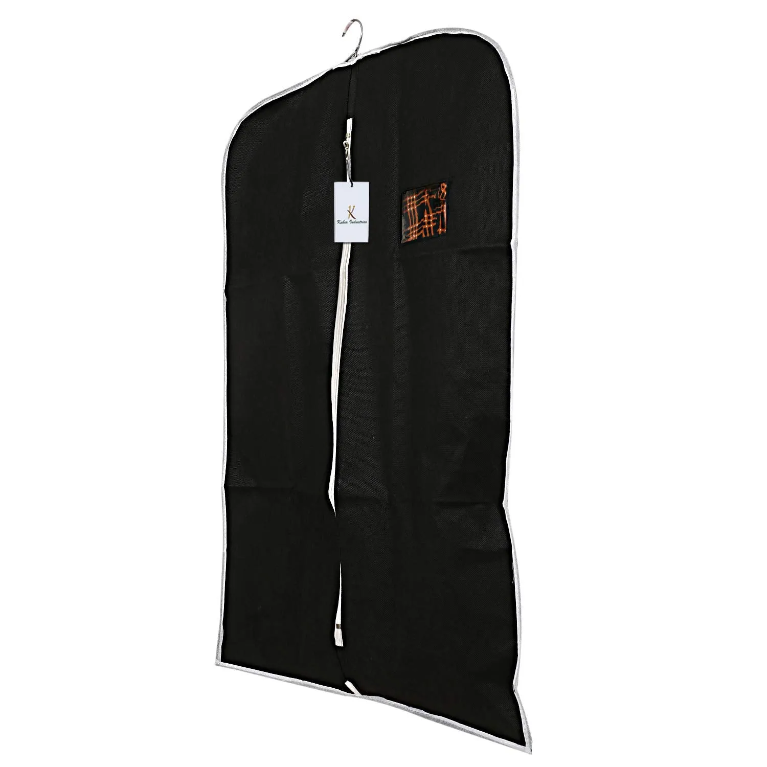 Kuber Industries 6 Piece Non Woven Coat Cover, Black and Cream